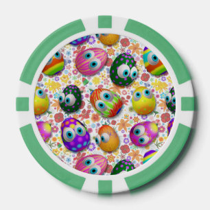 Süße und lustige Ostereier Cartoon Pokerchips