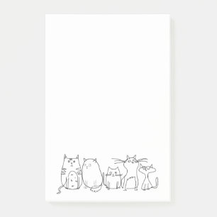 Süße und lustige verrückte Katzenlady Post-it Klebezettel