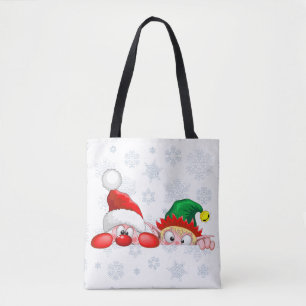 Süße und lustige Weihnachtsmann- und Elf-Figuren s