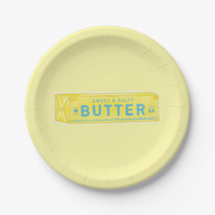 Süße und salzige Butterstange Pappteller