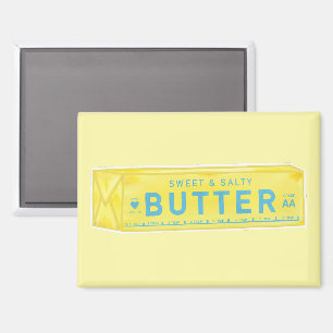 Süße und salzige gelbe Butterstange Magnet