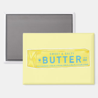 Süße und salzige gelbe Butterstange Magnet