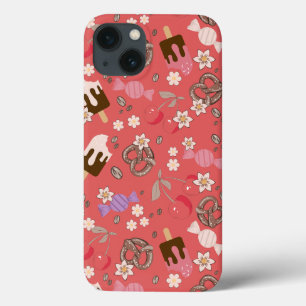 Süße und salzige Leckereien Rotes Muster Case-Mate iPhone Hülle