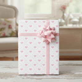Süße und sanfte rosa kleine Herzen Geschenkpapier