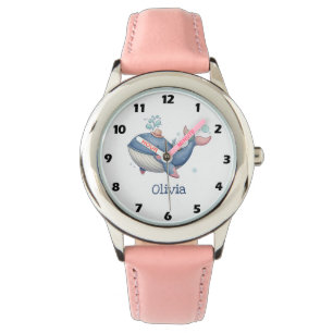 Süße und seltsame kleine Wal Armbanduhr
