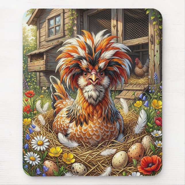 Süße und wunderliche polnische Hühnerstall Mousepad (Vorne)