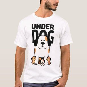 Süße Underdog-Welpengruppe Cartoon T-Shirt