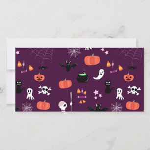 Süße unheimliche Halloween-Kunst Dankeskarte
