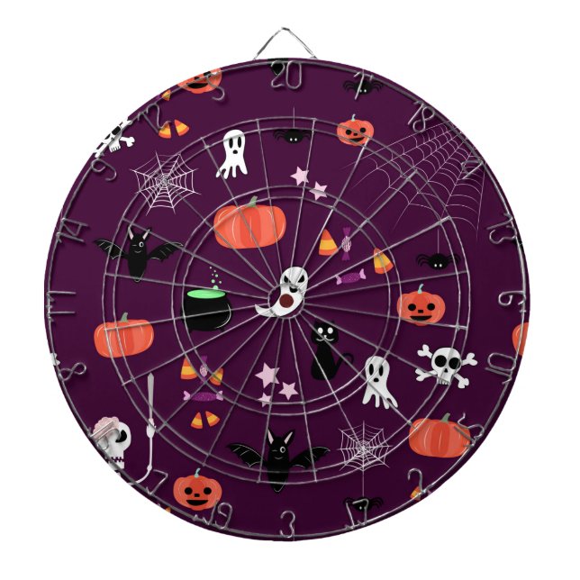 Süße unheimliche Halloween-Kunst Dartscheibe (vorne)