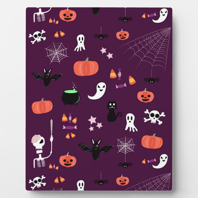 Süße unheimliche Halloween-Kunst Fotoplatte (Vorderseite)