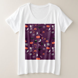 Süße unheimliche Halloween-Kunst Große Größe T-Shirt