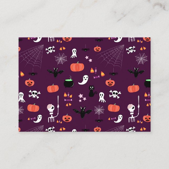 Süße unheimliche Halloween-Kunst Hinweiskarte (Vorderseite)