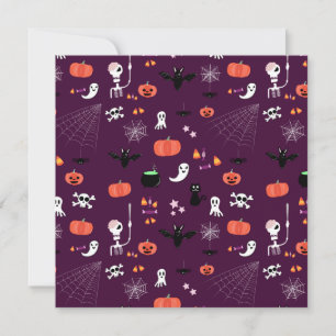 Süße unheimliche Halloween-Kunst Mitteilungskarte
