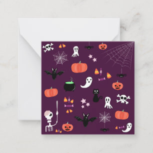Süße unheimliche Halloween-Kunst Mitteilungskarte