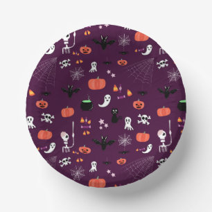 Süße unheimliche Halloween-Kunst Pappteller