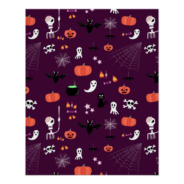 Süße unheimliche Halloween-Kunst Poster (Vorderseite)