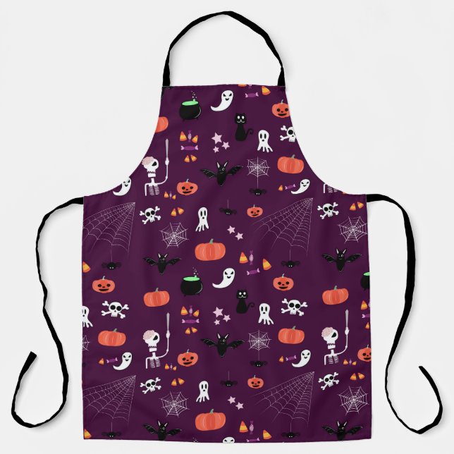 Süße unheimliche Halloween-Kunst Schürze (Vorderseite)