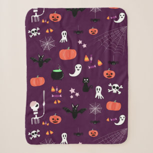 Süße unheimliche Halloween-Kunst Sherpadecke