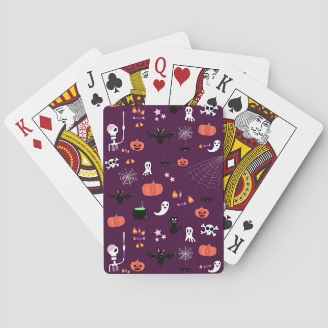 Süße unheimliche Halloween-Kunst Spielkarten (Rückseite)