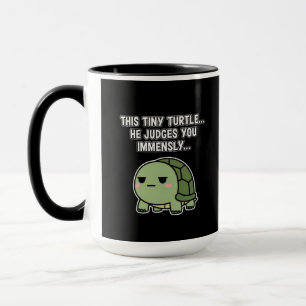 Süße urteilende Schildkröte Lustiger minimalisti Tasse