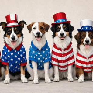 Süße US-Hunde Amerikanische Karte