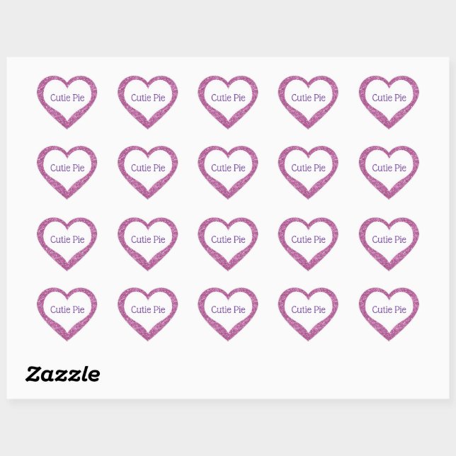 Süsse Valentine Custom Conversation Hearts Herz-Aufkleber (Blatt)