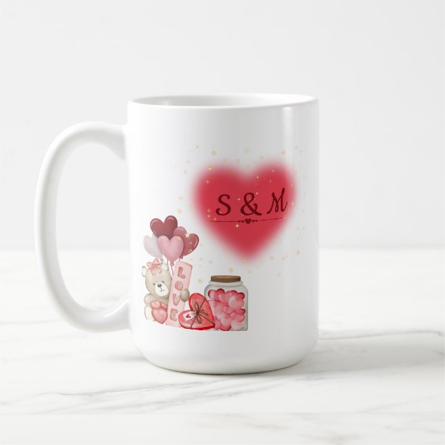 Süße Valentins-Tasse Kaffeetasse (Links)