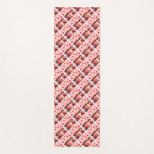 Süße Valentinskatzen in Herz-Sonnenbrillen Yogamatte