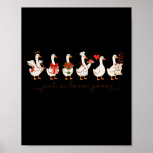 Süße Valentinstag-Alberne Gans Nur Eine Liebe-Gans Poster