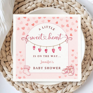 Süße Valentinstag-Baby-Shower-Papier Serviette
