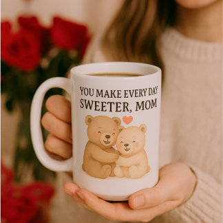 Süße Valentinstag-Bären-Tasse für Mama – Geschenk Kaffeetasse