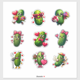 Süße Valentinstag-Einlegestickerfolie Aufkleber
