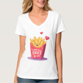 Süße Valentinstag-Fritten-Pun T-Shirt