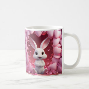 Süße Valentinstag-Hasen-Tasse Valentinstag-Tasse Kaffeetasse