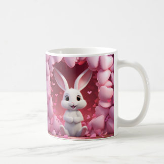Süße Valentinstag-Hasen-Tasse | Valentinstag-Tasse Kaffeetasse