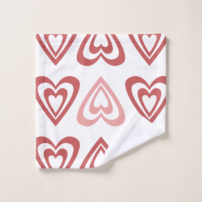 Süße Valentinstag-Herzen – Liebe & Romantik-Design Waschlappen (Waschlappen)