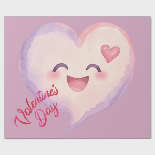 Süße Valentinstag-Herzen-Verpackungspapier Geschenkpapier (Flach)