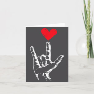 Süße Valentinstag Ich liebe dich Hand Gebärdenspra Karte