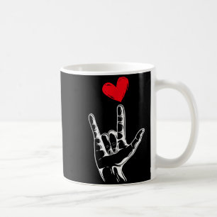 Süße Valentinstag_ Ich liebe dich Handzeichensprac Kaffeetasse