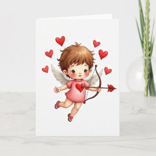 Süße Valentinstag-Kupidokarte Karte