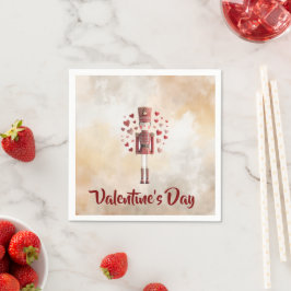 Süße Valentinstag-Nussknacker-Liebe-Papier-Tischde Serviette