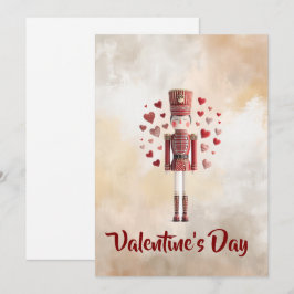 Süße Valentinstag-Nussknacker-Romantikkarte Feiertagskarte