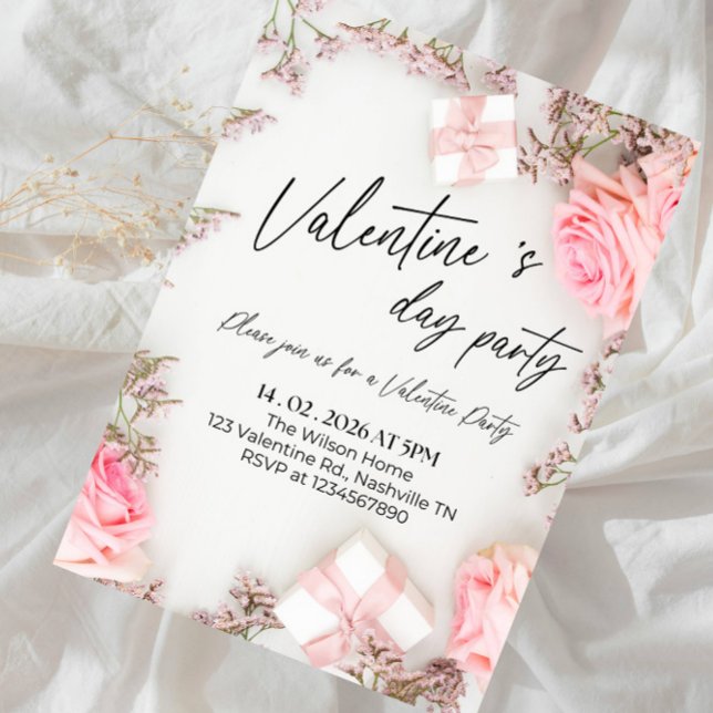 Süße Valentinstags-Feierparty Einladung (Von Creator hochgeladen)