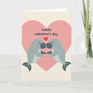 Süße Valentinstagskarte mit marinem Thema Karte