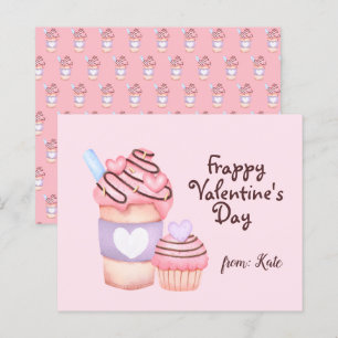 Süße Valentinstagskarten für Kinder Frappuccino