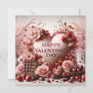 Süße Valentinstagsleckereien Feiertagskarte