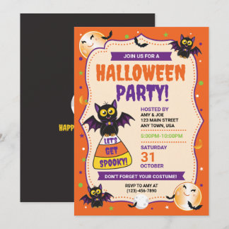 Süße Vampirfledermaus-Halloween-Party-Einladung Pe Einladung