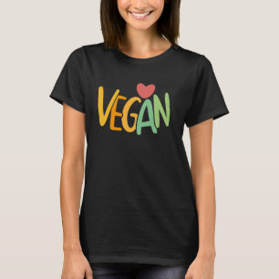 Süße vegane Liebesherzgestaltung veggie pflanzlich T-Shirt