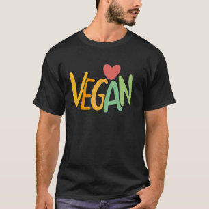 Süße vegane Liebesherzgestaltung veggie pflanzlich T-Shirt