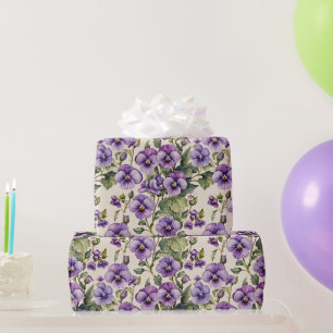 Süße Veilchen Blumen Geschenkpapier